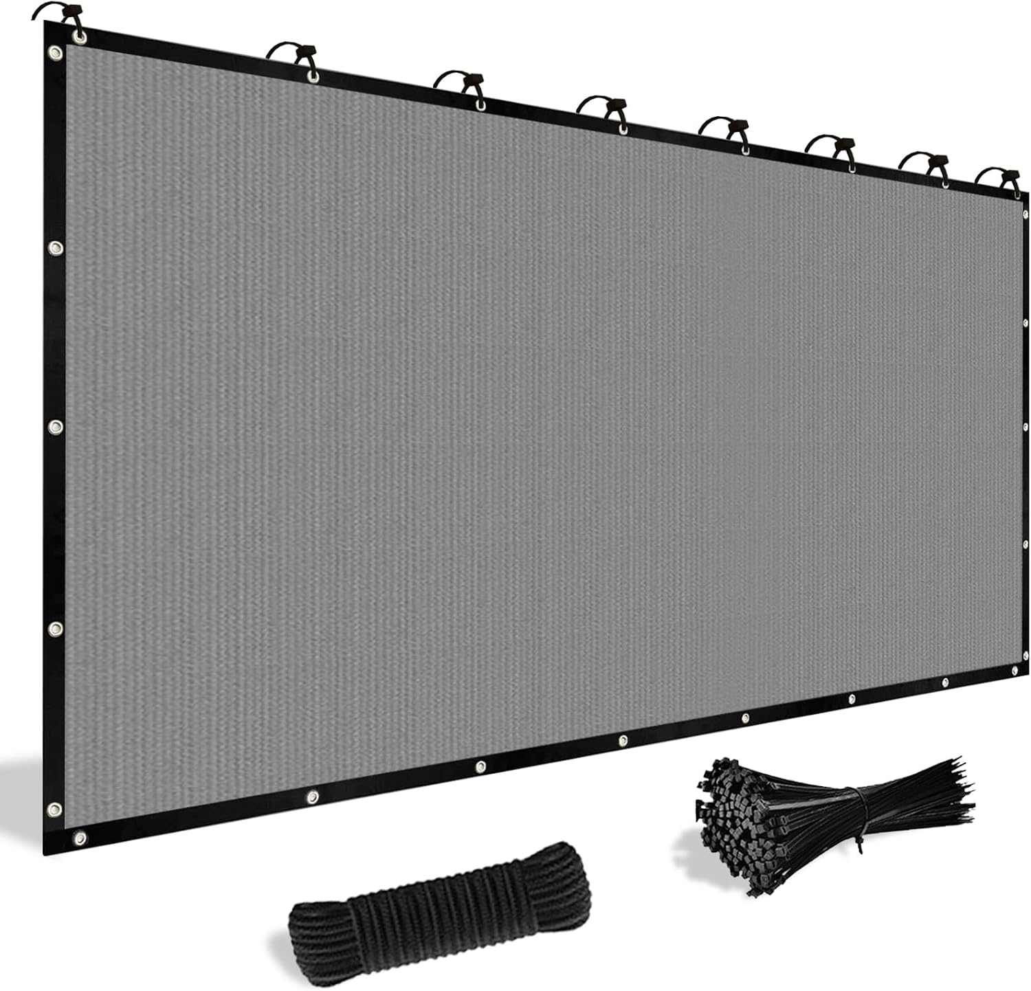 Shade&Beyond Customized Size 12' X 16' Shade Cloth with Grommets, 90% UV Protection Pergola Shade Cover Mesh Tarp Sun Screens for Patio GN08, Light Gray