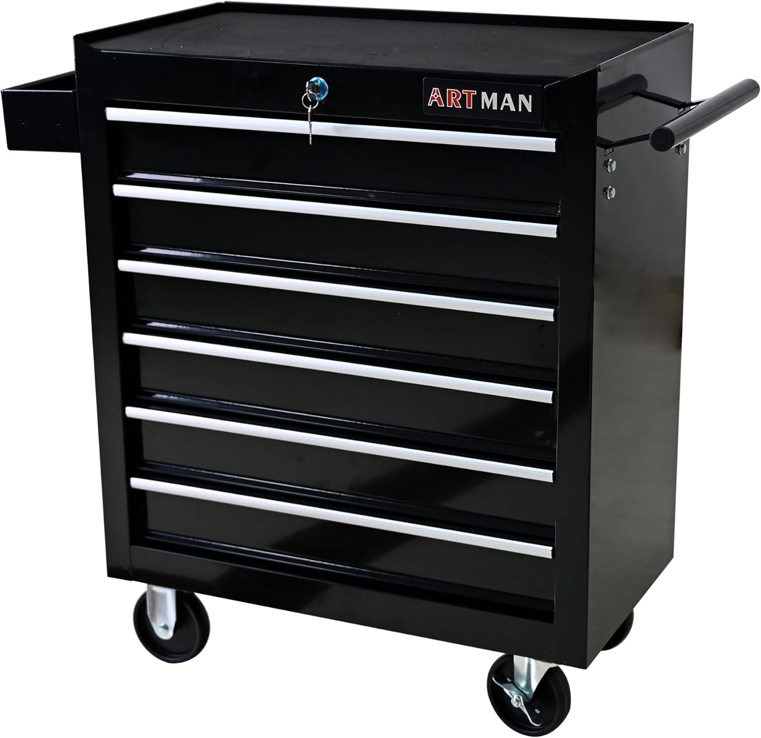 6 Drawers Tool Cart on Wheels,Multifunctional Rolling Tool Chest Tool Storage,Drawers Rolling Tool Trolley Organizer Tool Case for Garage,Warehouse,Workshop,Repair Shop (6 Drawers-Black)