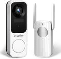 LaView Doorbell Camera Wireless, 2K 3MP HD WiFi Video Doorbell with Chime, Battery Powered Weatherproof Door Security Camera, Human Detection Night Vision, Two-Way Audio, USA Cloud Server