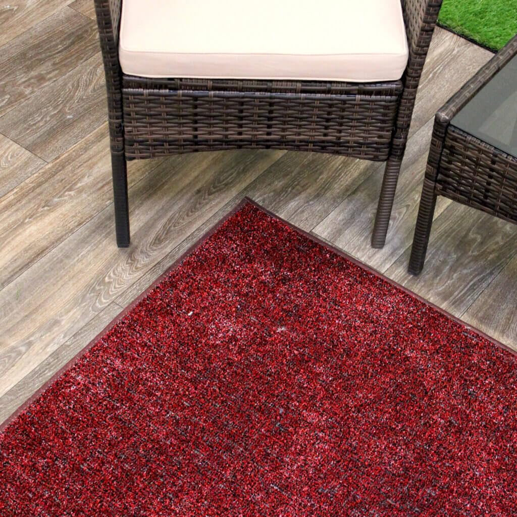 KOECKRITZ Outdoor Turf Rug – Weather-Resistant Artificial Grass Carpet for Patio, Deck, Porch, Gazebo, Boat & Pool – Lightweight, Fade-Resistant - 6' x 8' Red Bandana