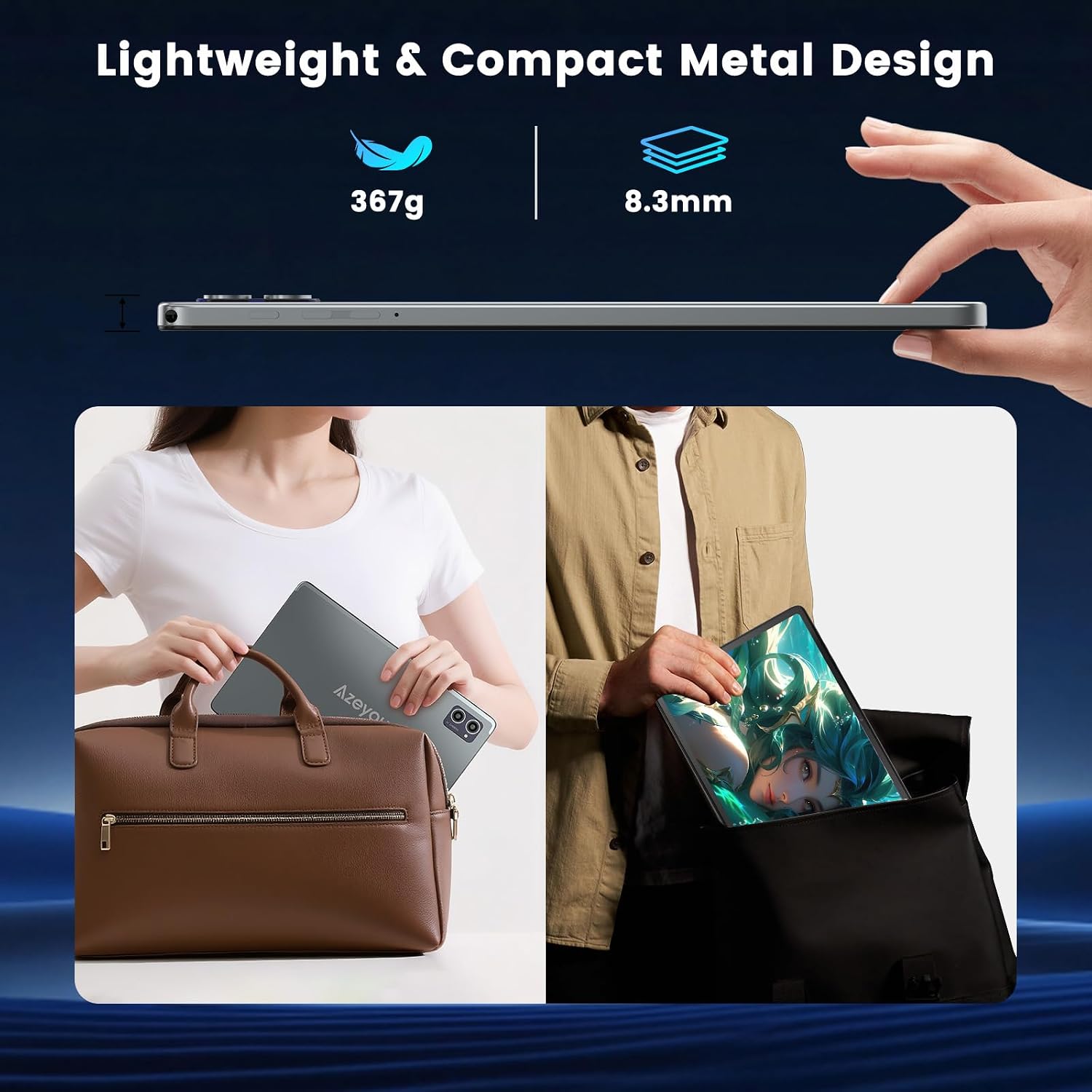 Android Tablet 10 Inch, Octa-Core, Android Tablet with 8GB+128GB+1TB Expand, WiFi 6, Mini Tablets with 1280 x 800 IPS Touchscreen, 6000mAh, Support Face Unlock, Parent Control, Widevine L1 & GMS