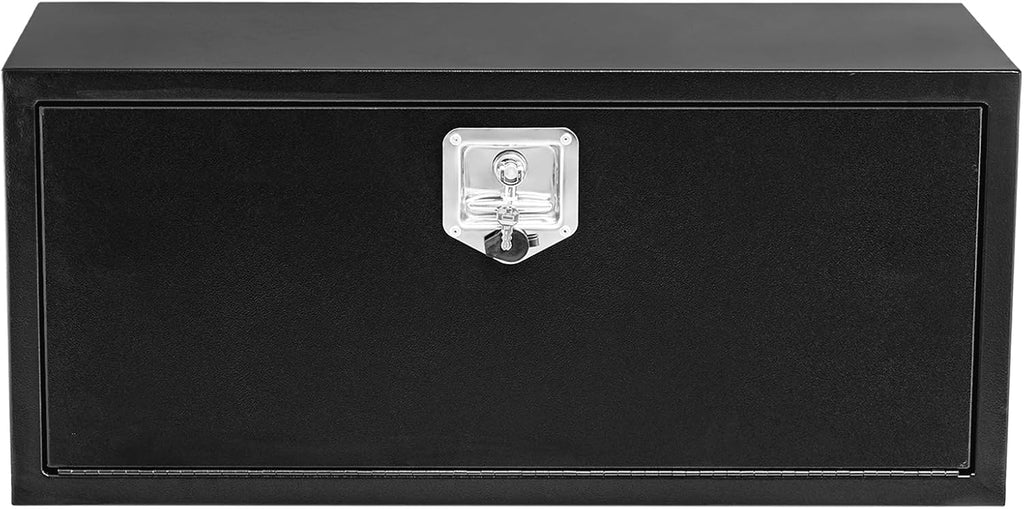 Garvee Black Steel Truck Bed Tool Box, Trailer Tongue Box, Truck Storage Organizer Tool Chest For Truck Bed, RV, Trailer (14 * 16 * 24-Black)