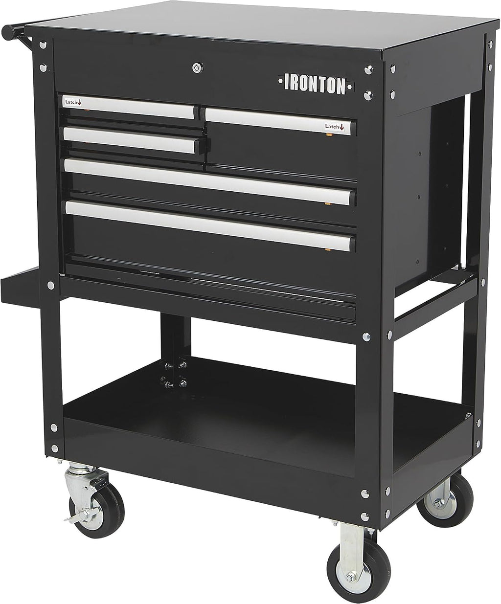 Ironton 30in. 5-Drawer Mechanic's Tool Cart - 33-7/8in.L x 17-5/8in.W x 39-1/8in.H, 700-Lb. Capacity