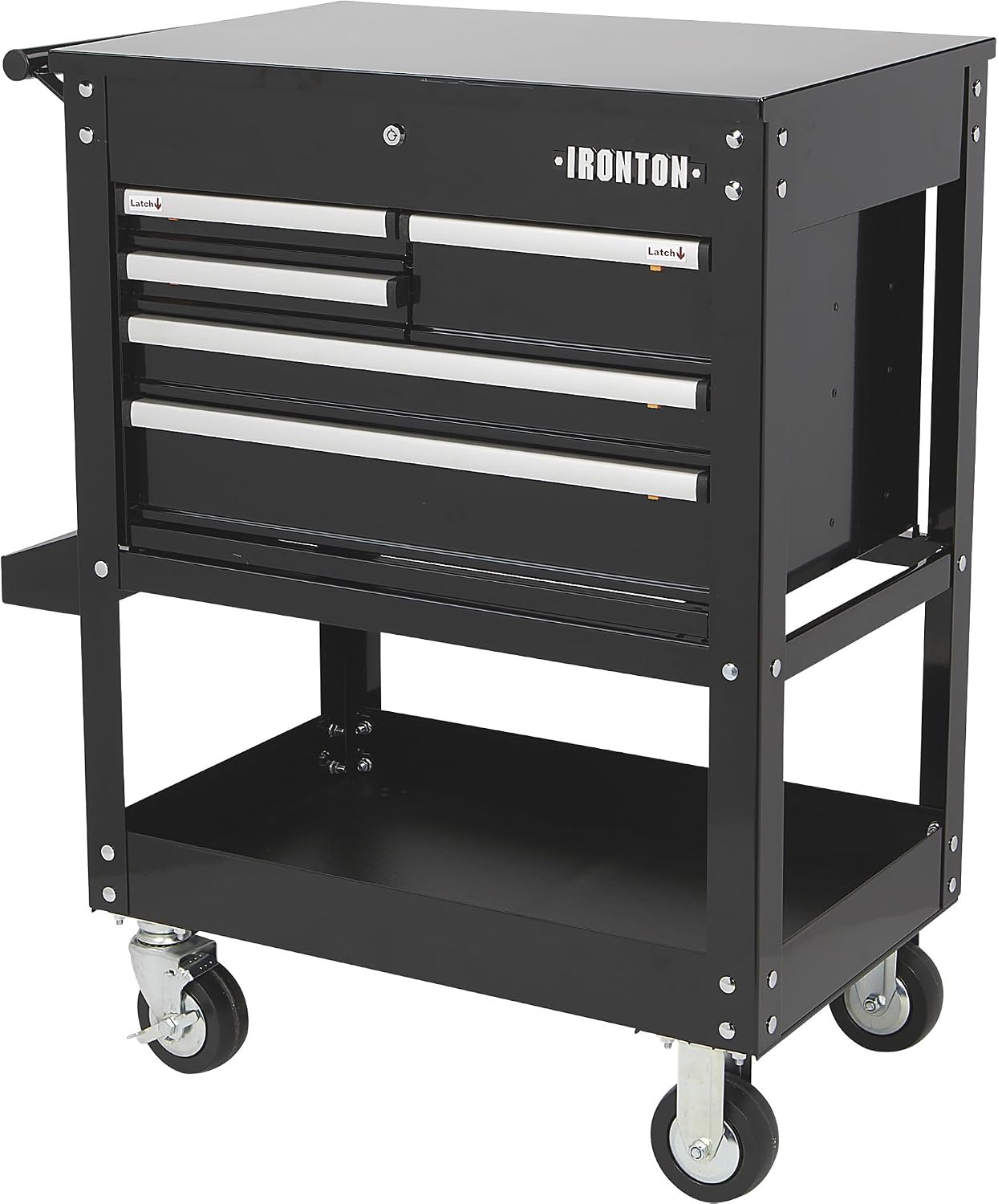 Ironton 30in. 5-Drawer Mechanic's Tool Cart - 33-7/8in.L x 17-5/8in.W x 39-1/8in.H, 700-Lb. Capacity