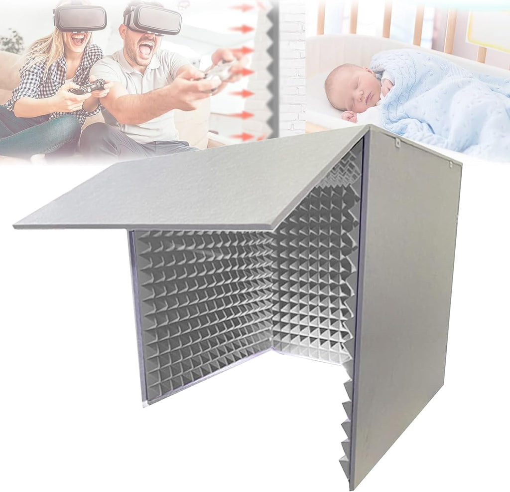 Portable Vocal Booth, Removable Sound Isolation Room, Desktop Soundproof Cover, for Microphone Recording Equipment Podcasts Singing Gaming and Broadcasting (Grays)