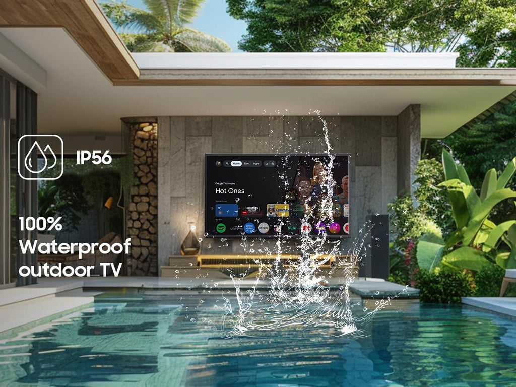 SYLVOX 75' Outdoor TV + S3 Dolby Atmos Soundbar Bundle, 4K HDR Waterproof Smart TV (Deck Pro 3.0), 1000 Nits, 2.1 Channel 120W Audio, Bluetooth 5.3, for Patio & Backyard