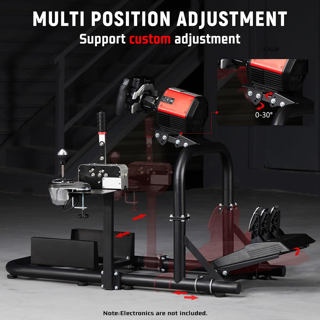 Dardoo Gaming Simulator Cockpit Adjustable Compatible with Logitech G27 G29 G920 G923, for Fanatec, for Thrustmaster T300RS T500R, Racing Simulator Cockpit without Wheel Pedal Shifter Seat