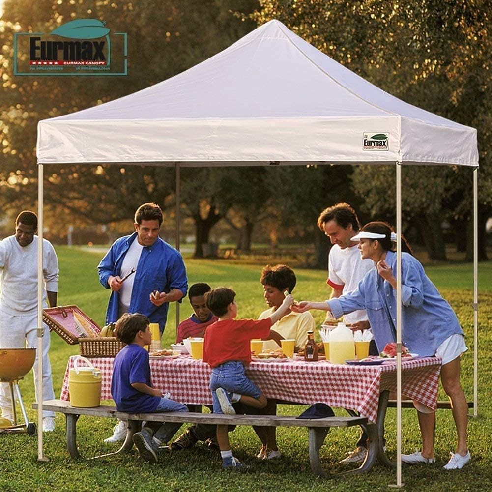 Eurmax USA 10x15 Pop Up Canopy Replacement Top,Universal Instant Canopy Cover ONLY,Heavy Duty UPF 50+ UV Protection,Water & Wind Resistant Tarp,30+ Colors Available,Bonus 4 Sand Bags (Yellow)