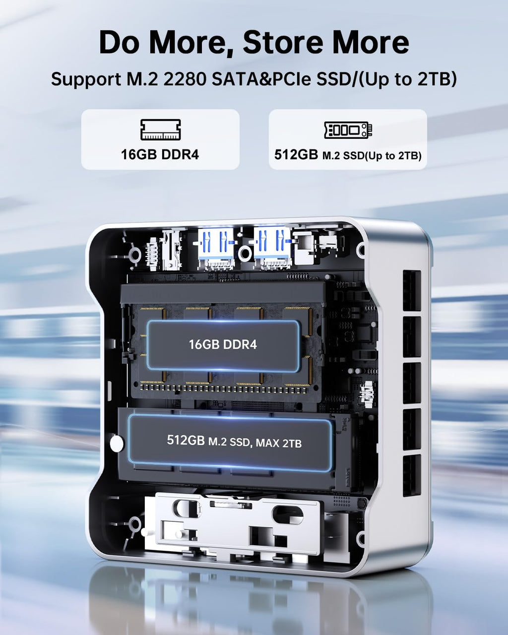KAMRUI Essenx E2 N95 PC, 16GB DDR4 512GB SSD Computers, Twin Lake-N N95 Micro PC(Beat N100, up to 3.4GHz) PC Gigabit Dual 4K,WiFi,BT for Office/Home/Business