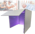 Portable Vocal Booth, Removable Sound Isolation Room, Desktop Soundproof Cover, for Microphone Recording Equipment Podcasts Singing Gaming and Broadcasting (Purple)