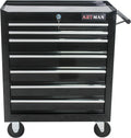 Tool Cart on Wheels 24.2in，7 Drawers Rolling Tool Box，Locked Drawers Storage Organizer Cabinet for Garage, Warehouse, Repair Shop, Workshop