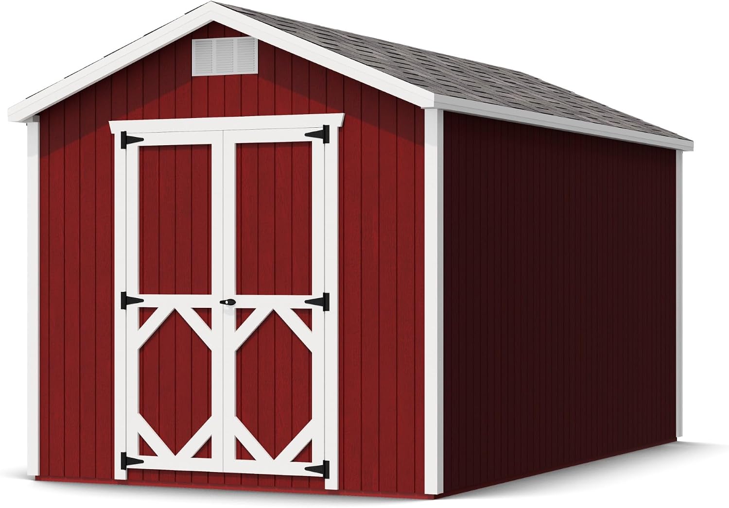 Little Cottage Co. 8x14 Classic Gable Shed with Floor, Outdoor Wood Storage Do-It-Yourself Precut Kit