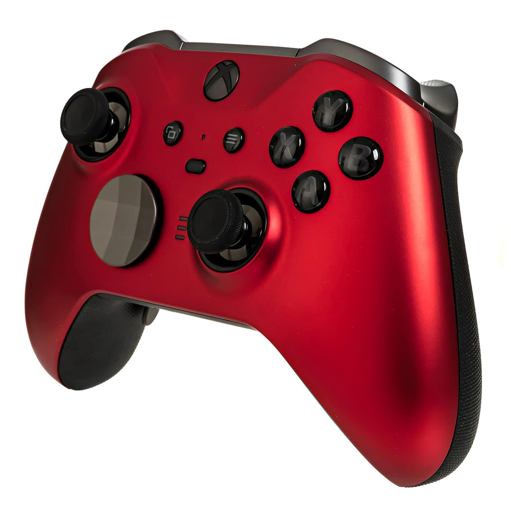 Xbox Elite Series 2 Custom Soft Touch Controller - Soft Touch Feel, Added Grip, Metallic Red Color - Compatible with Xbox One, Series X, Series S