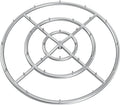 Stanbroil 30' High Flame Round Jet Burner Ring for Natural or Propane Gas Fire Pit, 304 Series Stainless Steel, Triple Ring