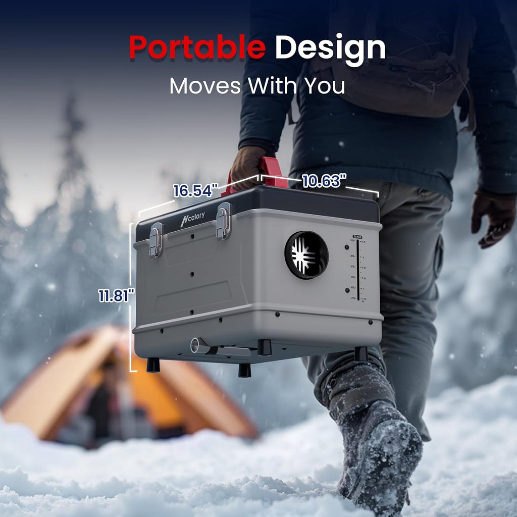 8KW Diesel Heater, 5L Toolbox Compact 2S Portable Parking Diesel Air Heater 110V/12/24V All in One with App Control, Altitude Mode and no tick for RV Garage Camper Grey 2025 Upgraded