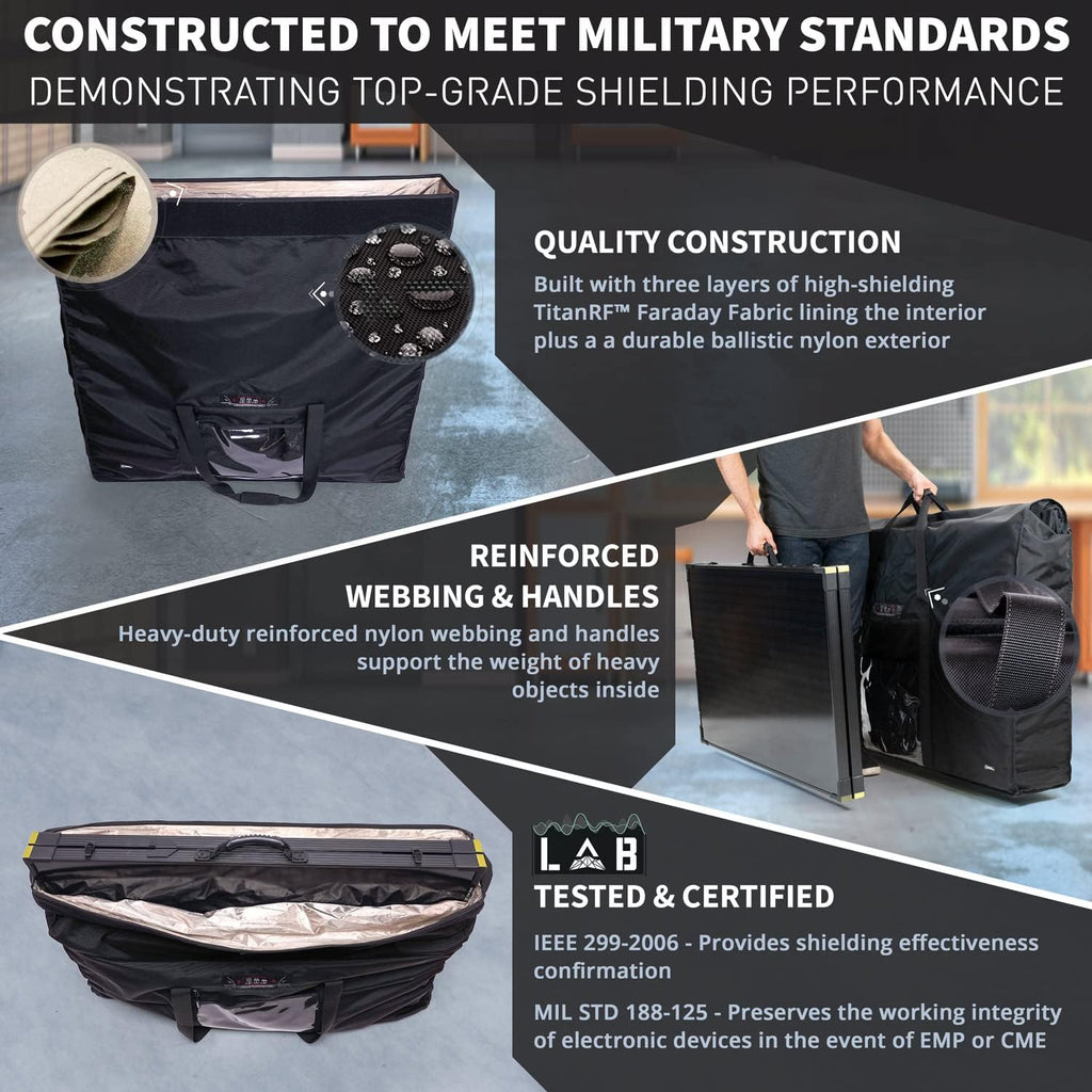 Mission Darkness EMP Protection Faraday Bag Collection Includes Military-Grade XL Faraday Bags for Generators and Solar Panels // RF Shielding, EMP/CME Protection, Preparedness, Security