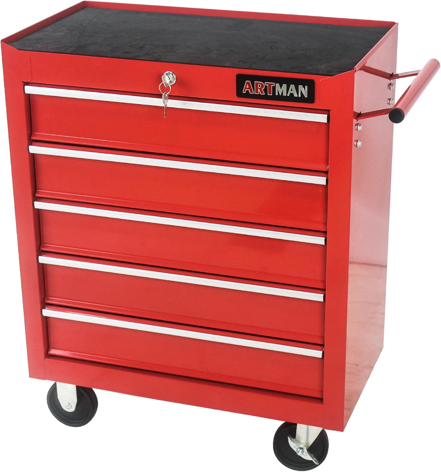 5 Drawers Rolling Tool Chest Cart ,24.2*12.9*29.9'Tool Storage Cabinet With 4 Wheels.Portable Tool Cabinet Trolley With Locking System and Drawer Liners.Tool Storage Cart for Garage,Workshop
