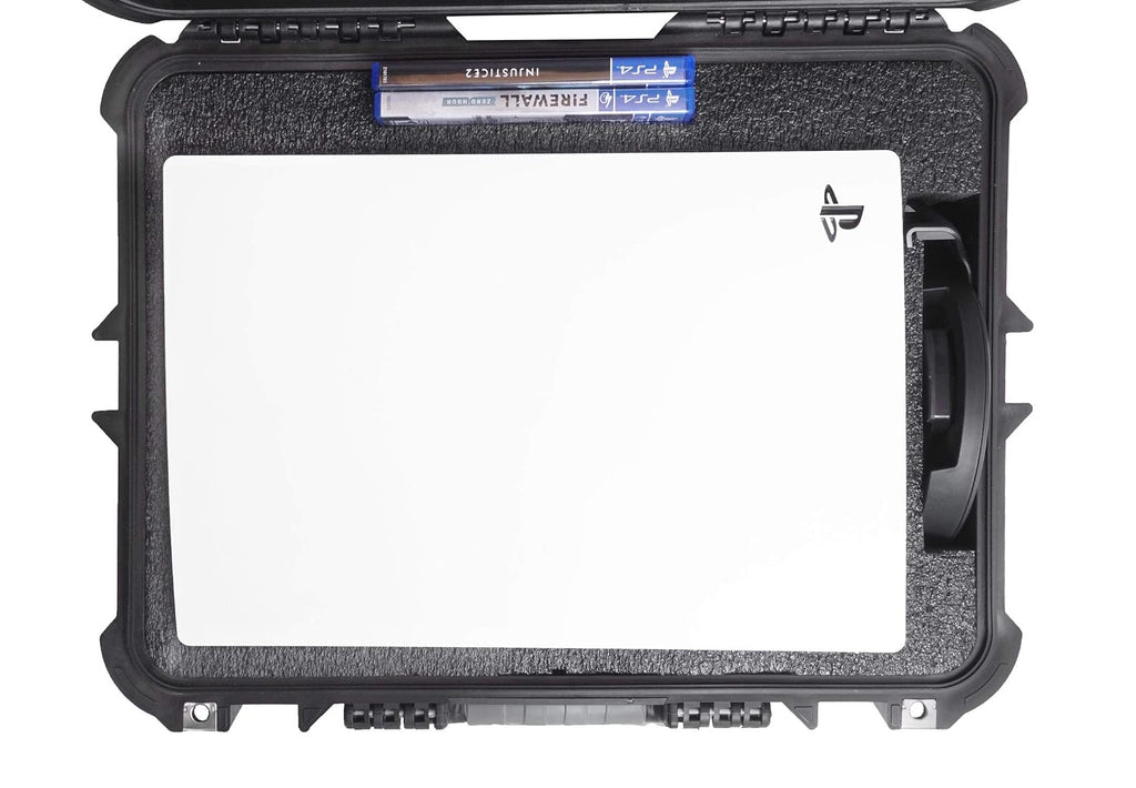 Case Club Case to fit (Gen 1) PS5 - Hard Shell Waterproof Travel Case fits PlayStation 5 Console (Disc or Digital), Controllers, Games, Stand, & Accessories