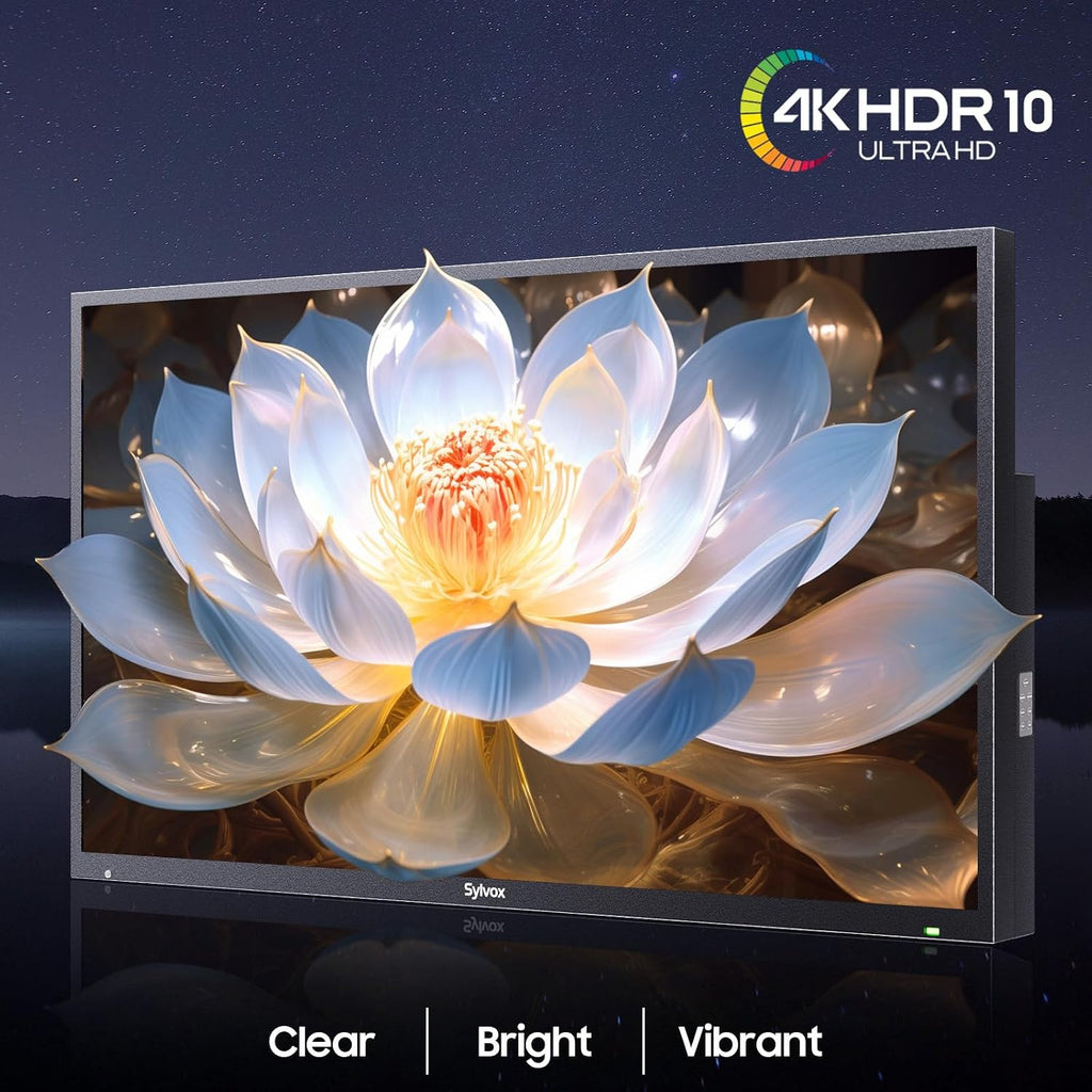 SYLVOX Outdoor TV with Rolling Stand, 75 inch 4K Smart TVs, Weatherproof & IP56 Waterproof, Support Google Assistant, Chromecast, 1000 nit Brightness Partial Sun (Deck Pro 3.0/2026)