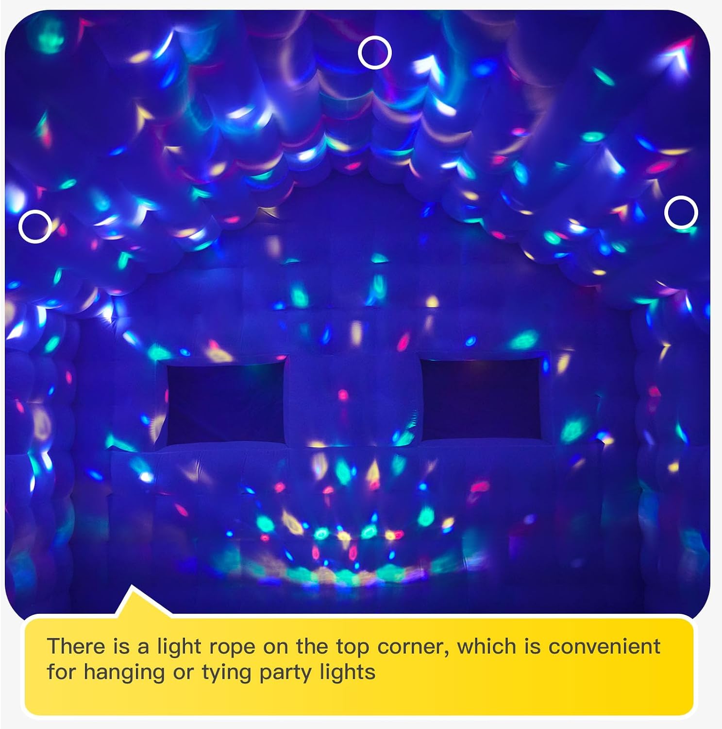 EROMMY 20x16.5x12 FT Large White Inflatable Nightclub, Blow Up Party Tent Portable with 950W Blower, Disco Night Club Tent for Adult Birthday Party Business Rental