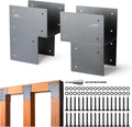 2 Pack Heavy Duty 8x8 (Actual 7.5'x7.5') Stainless Steel End Post Caps Tie Bracket , Fit Connecting Wood Gazebo, Deck Patio Post and Wood Beams Bracket (End Dark Ggray)