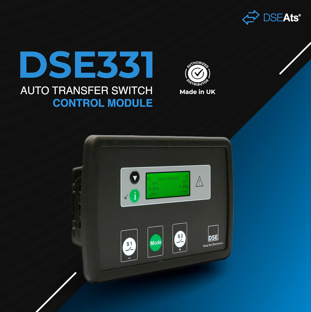 Thunder Parts DSE331 Original - Made in UK | Auto Transfer Switch Control | DSE0331-01 Replacement to DSE330 | Monitors Voltage/Frequency of AC Supply from 2 Different Sources | 12/24 Volt