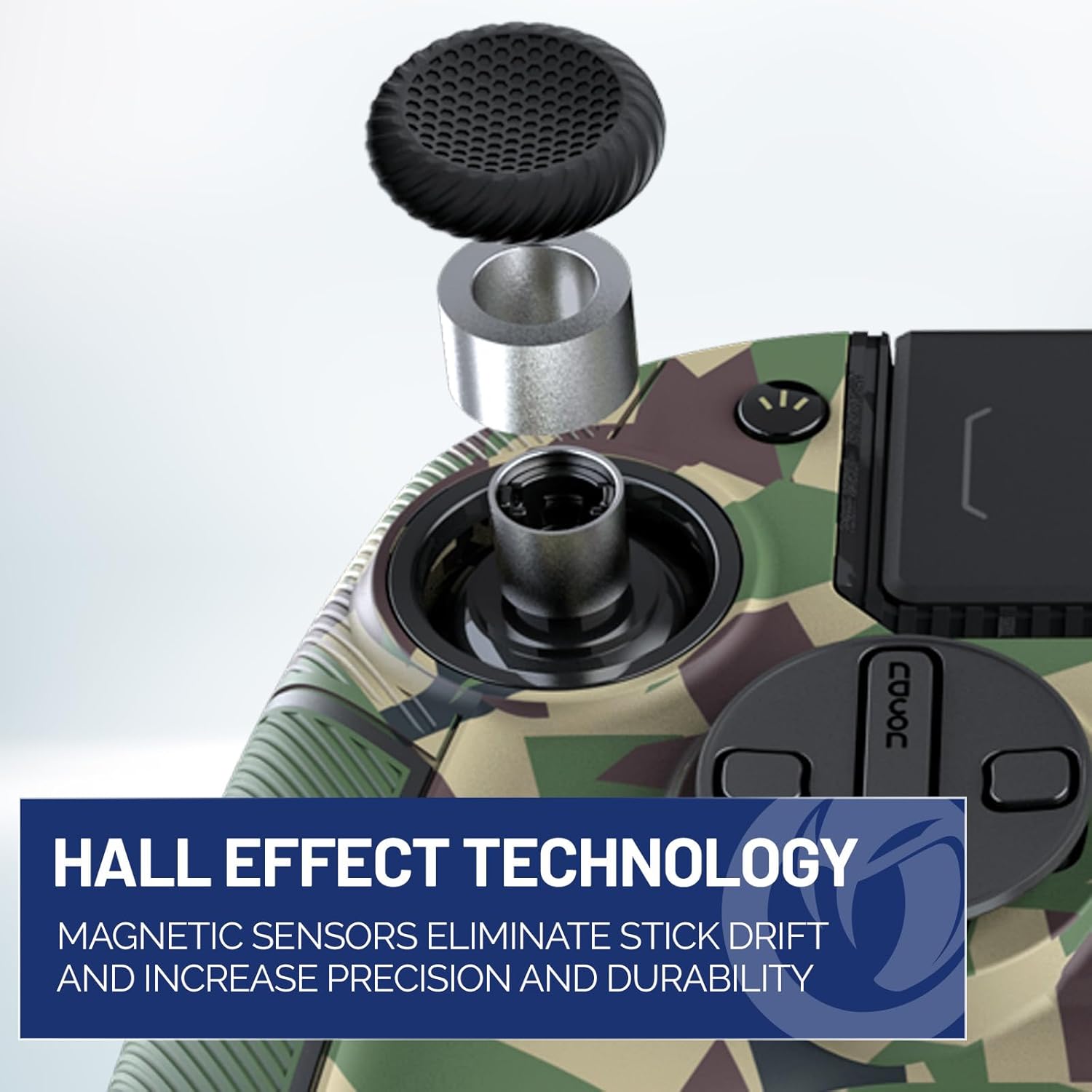 NACON Revolution 5 Pro Officially Licensed PlayStation Wireless Gaming Controller for PS5 / PS4 / PC - Hall Effect, Trigger Stops, Mappable Buttons, Bluetooth Audio - Field Camo
