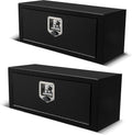 27 Inch Underbody Tool Boxes for Truck 2 Pack, 27.5 x 10 x 11 Inch Steel Under Body Storage Box with T-Handle Latch, Waterproof Heavy Duty Toolbox for Pickup Truck RV, Black (Pack of 2)