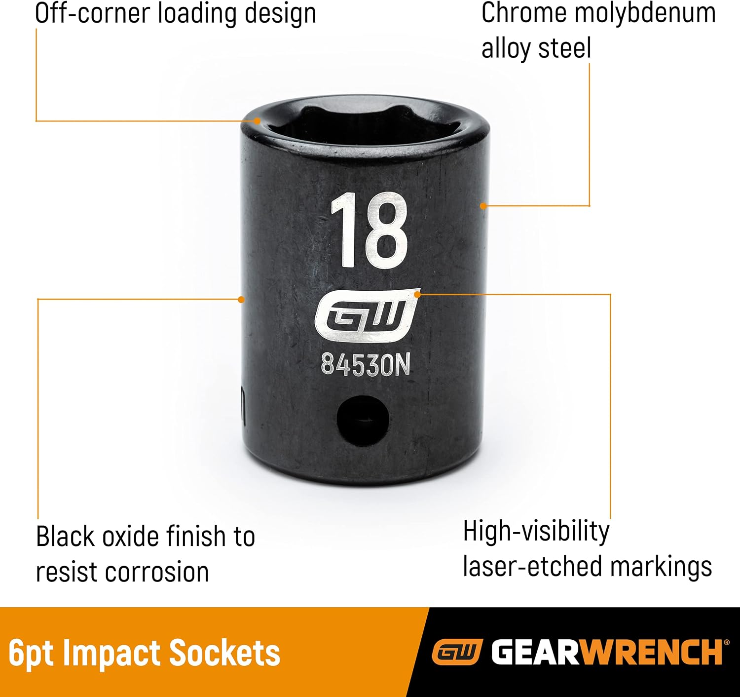 GEARWRENCH 65 Piece 1/2' Drive Standard & Deep SAE/MM Impact Socket Set - 89095