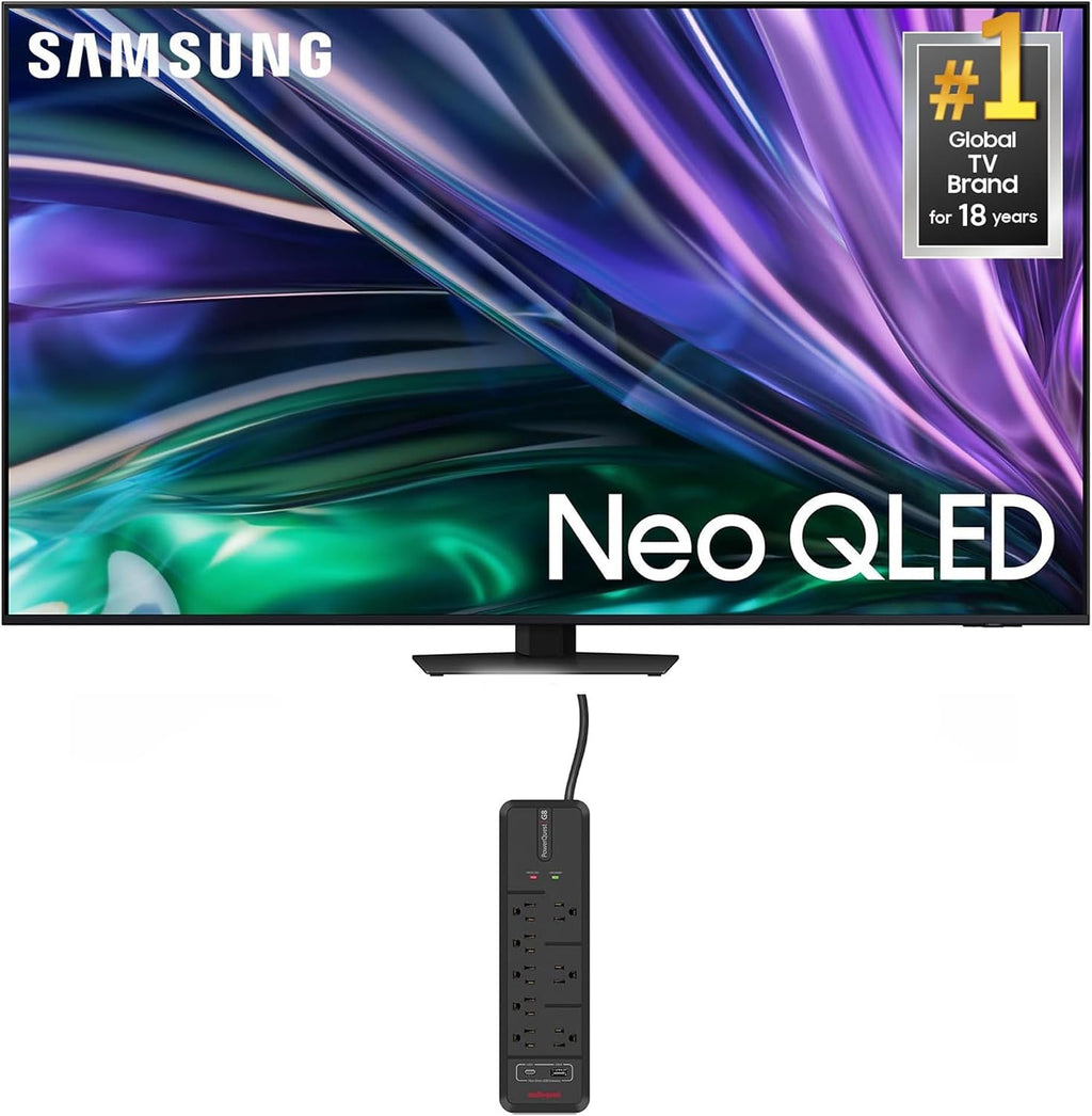 Samsung QN75QN85DBFXZA 75 Inch Neo QLED 4K Smart TV with Dolby Atmos and an AudioQuest G8 8-Outlet USB-A/USB-C AC Power Surge Protector (2024)