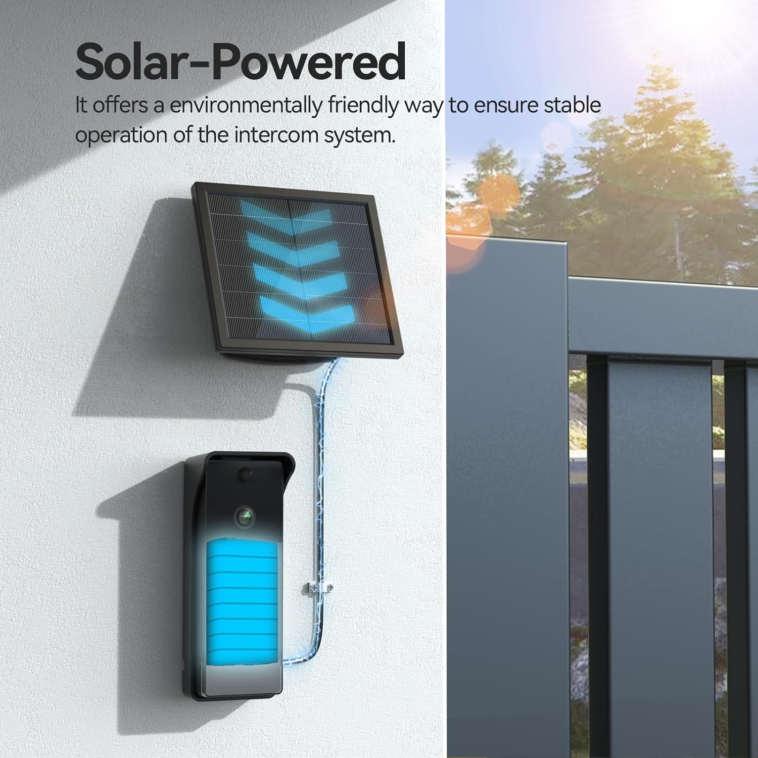 TMEZON Solar Panel Wireless WiFi Video Doorbell Camera with 7'' Touch Screen Monitor, 1080P, Motion Detection, No Monthly Fees, Tuya APP, 2.4G/5G WiFi, Doorbell Intercom System