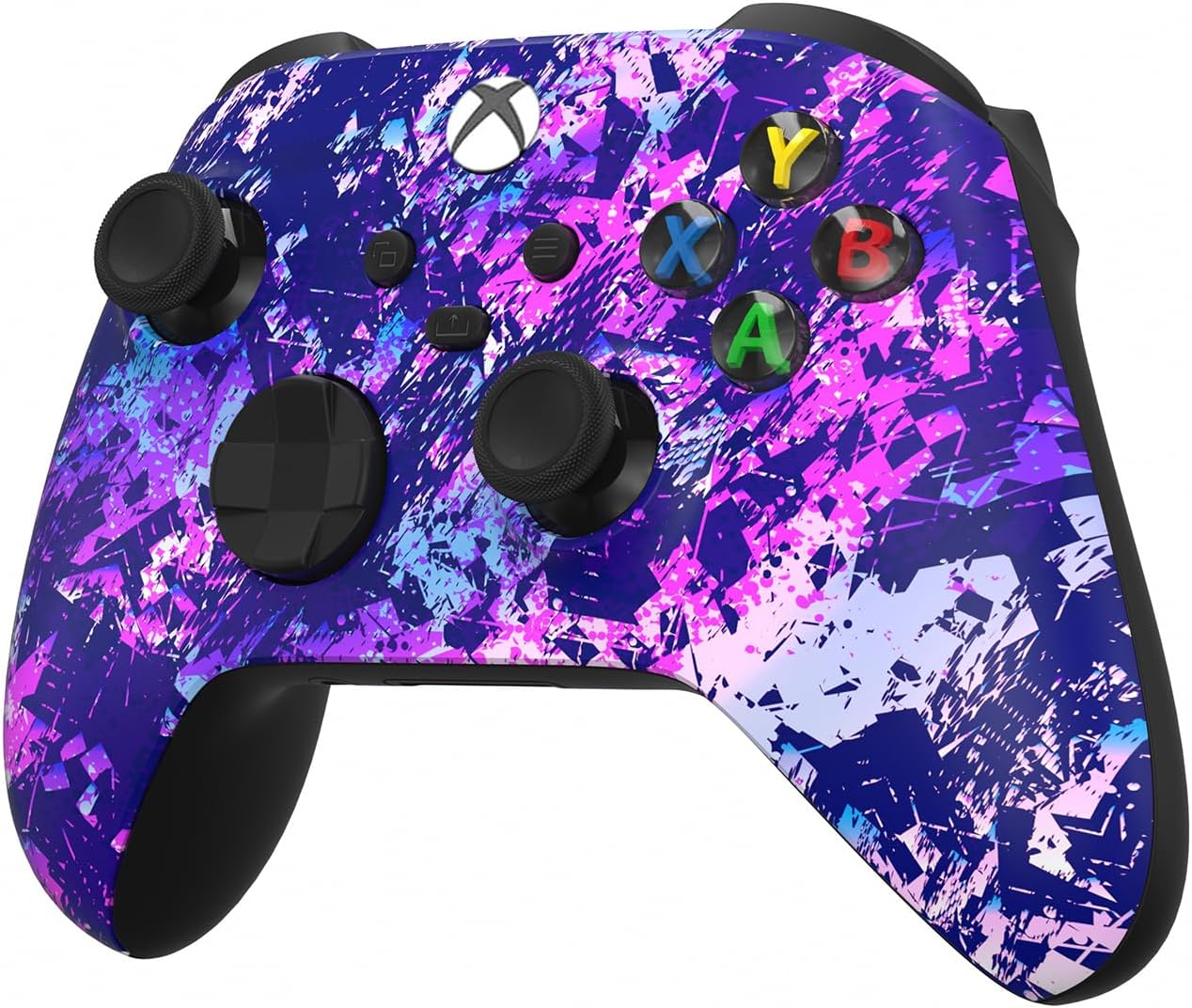 Custom Controllerzz Wireless Controller for Microsoft Xbox Series X/S & Xbox One - Custom Soft Touch Feel - Custom Series X/S Controller (X/S Purple Chaos)