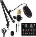 Studio Microphone,Sound Card,Mic Kit,Compatible with PC/Laptop/Tablet/Phone/PS4,Mic for Streaming/Singing/Gaming/Video