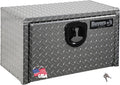 Buyers Products 1705160 Diamond Tread Aluminum Underbody Truck Tool Box, 14 x 16 x 24, Made in USA, .100 in. Thick, Corrosion Resistant, Locking Compression Latch, Secure Storage for Work Trucks