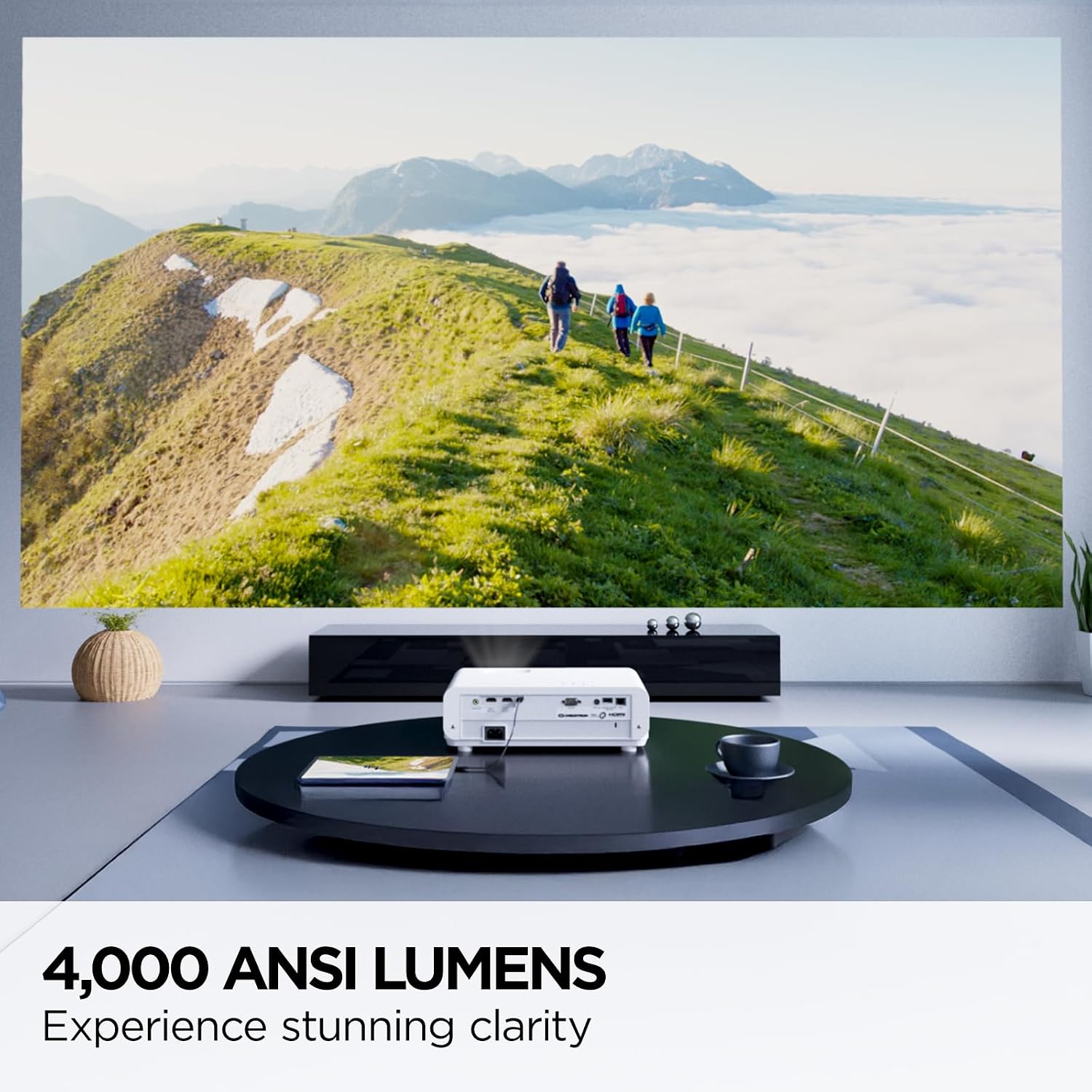ViewSonic PX749-4K 4000 Lumens 4K Gaming Projector, 240Hz and HDR Support for Home Entertainment, 1.3x Optical Zoom, H/V Keystone, and Auto V-Keystone for Flexible Setup, Dual HDMI and USB-C Inputs
