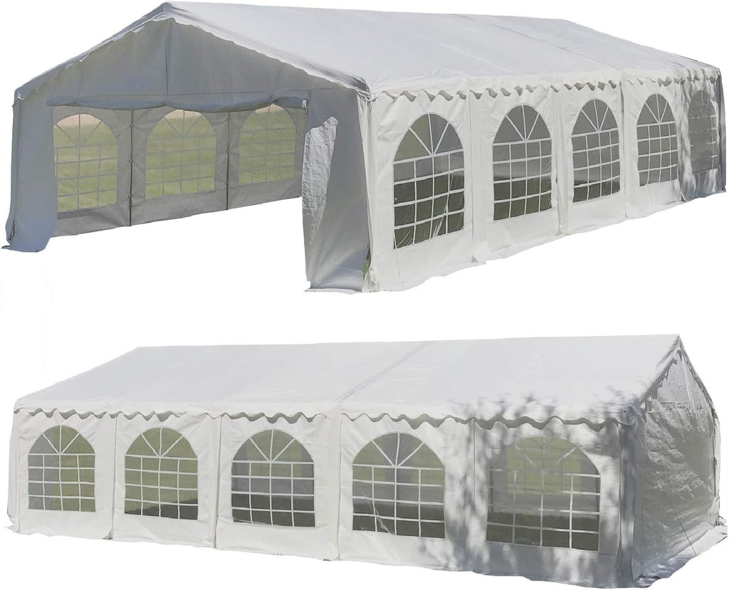 Delta 32'x16' Budget PE Tent Tents for Parties + 2 Long Bags + 1 Short Bag, Outdoor Large Commercial Canopy,carpas para Fiestas,Wedding Event Tent for Patio Outdoor Garden Events