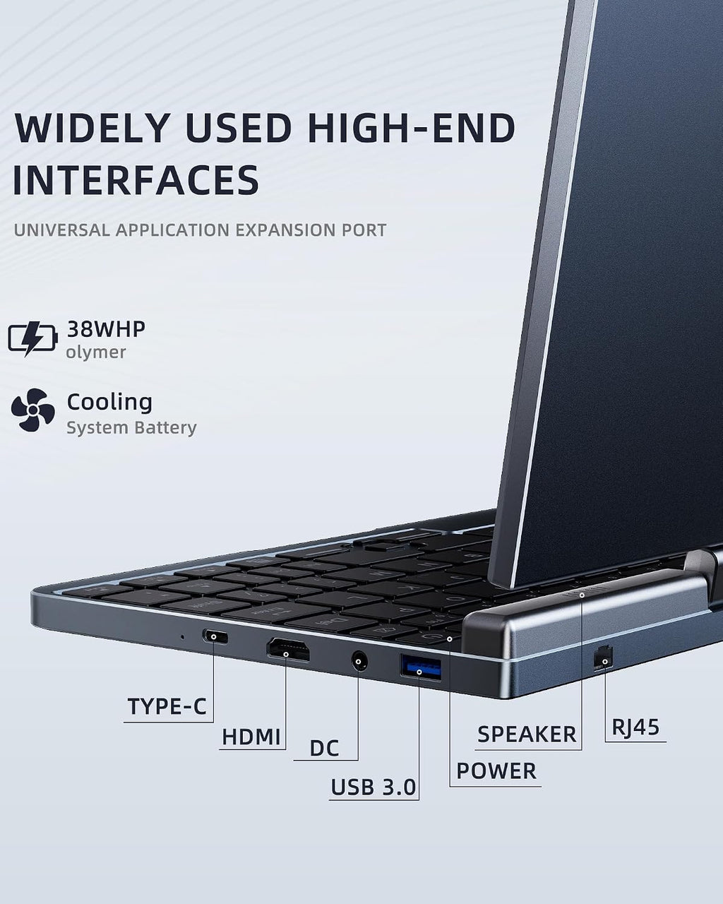 8' Mini Laptop 2-in-1 HD Touchscreen Portable, Win 11 Pro Portable Pocket PC, N150 12 GB LPDDR5 512 GB M.2 SSD, Wi-Fi 6, BT 5.2 2 MP Camera, G-Sensor, HDMI, Type C