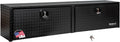 Buyers Products 1721551 Black Aluminum Diamond Tread Topsider Truck Box With Drop Door, 72 x 13 x 16 Inch, Made in The USA, Lockable Tool Chest, Durable Job Box For Storage & Organization