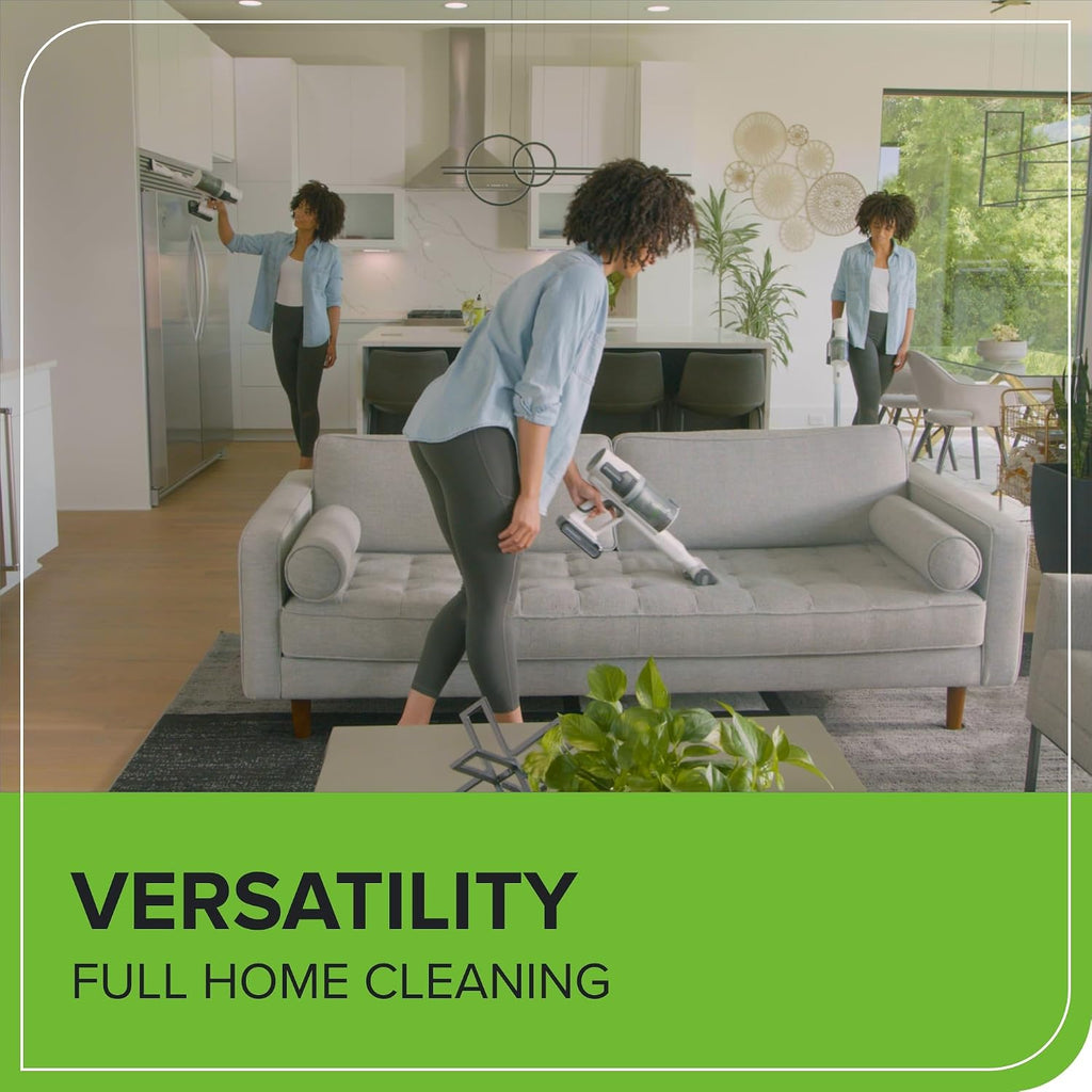 Greenworks 24V Brushless Cordless Stick Vacuum, Lightweight, Handheld, Pet, Anti-Allergen HEPA Filtration, Hard Floor, Carpet, Car, 4Ah Battery, and 30-Minute Charge Time (White)