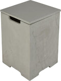 AMS Fireplace | Elementi Tall Square Space Gray Propane Tank Cover | Concrete GFRC base | 15.9 × 15.9 × 24.9 inches | Suited For Meteora and Capertee Fire Pit Tables
