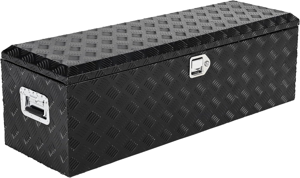 Garvee 48 Inch Truck Bed Tool Box, Heavy Duty Aluminum Diamond Plate Tool Box Chest, Waterproof Chest Storage Box with Lock for Trucks, Trailers, RVs, Warehouses
