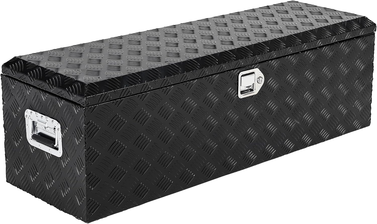 Garvee 48 Inch Truck Bed Tool Box, Heavy Duty Aluminum Diamond Plate Tool Box Chest, Waterproof Chest Storage Box with Lock for Trucks, Trailers, RVs, Warehouses