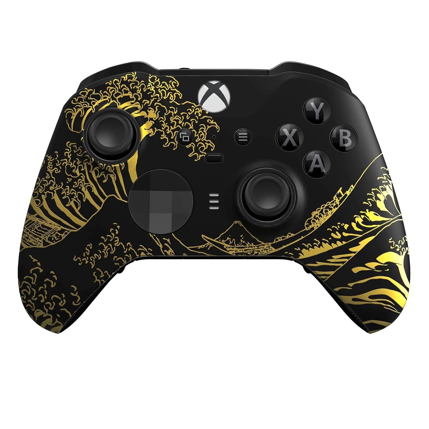Custom Controllerzz Elite Series 2 Controller Compatible With Xbox One, Xbox Series S, and Xbox Series X (Golden Waves)