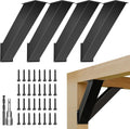 4''X4'' (Actual: 3.2''X3.2'') 45 Degree Angle Support Bracket 4pcs, Heavy Duty Pergola Brackets for Gazebos, Porches, Wood Post and Beam 45 Degree Bracket