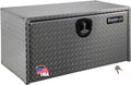 Buyers Products 1705153 Diamond Tread Aluminum Underbody Truck Tool Box, 14 x 12 x 30, Made in USA, .100 in. Thick, Corrosion Resistant, Locking Compression Latch, Secure Storage for Work Trucks