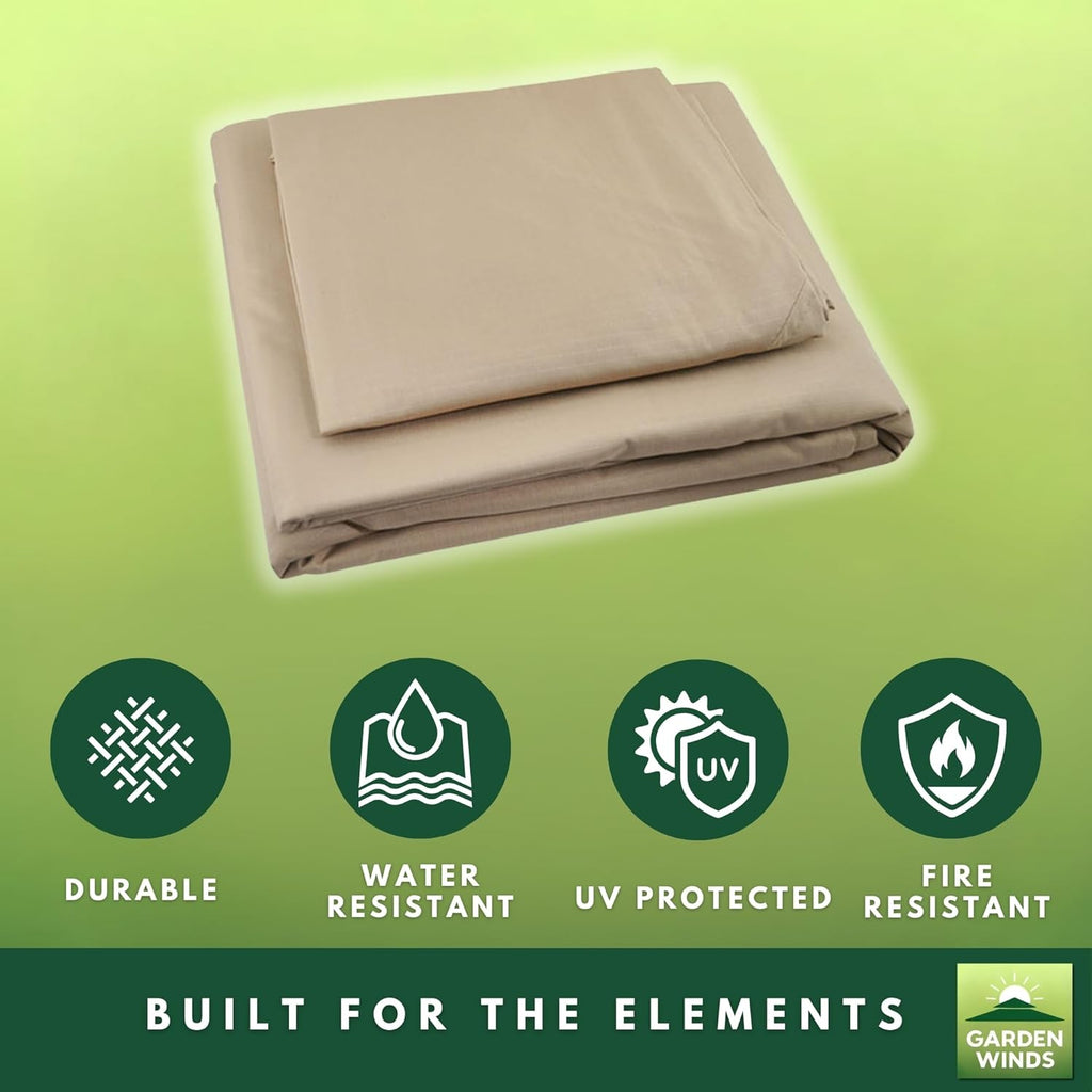 Garden Winds Durable 350 Replacement Canopy Top Compatible with Madison Hexagon 11.4' x 13.2' Gazebo Model D-GZ076PST-D - Beige