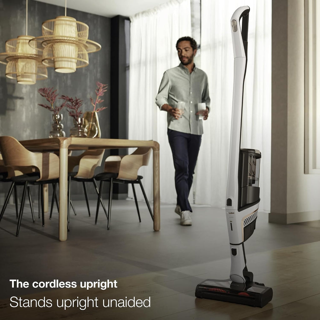 Miele Triflex HX2 Self-Standing Cordless Stick Vacuum Cleaner, 60 min runtime, Lotus White / Rose Gold