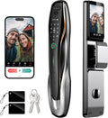 3D Face Recognition Smart Lock with Camera & Handle,Video Doorbell, 7-in-1 Keyless Entry, IP67 Waterproof, 4.5' HD Screen, 2-Way Talk,Tuya App, Door Lock for Front Door