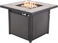 Grand Patio Outdoor Gas Fire Pit Table 32 Inch Ceramic Tile Tabletop Propane Square Fire Table with Cover/Lid for Patio Up to 50,000 BTU Heat