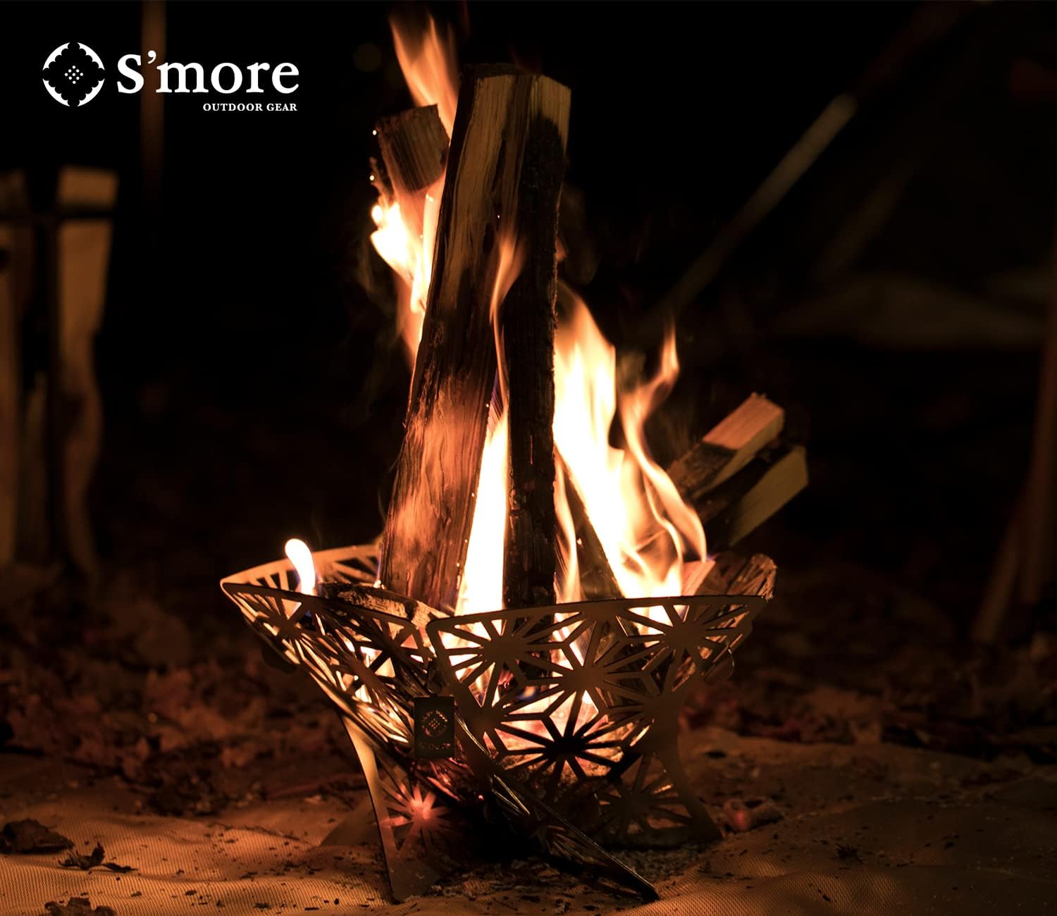 S'more Portable Assembled Camping Fire Pit,Outdoor Fire Pit with grill for cooking,Firepit Stove with storage bag,Backyard Patio Garden Fireplace for Camping, Outdoor Heating,Bonfire,Picnic-S size